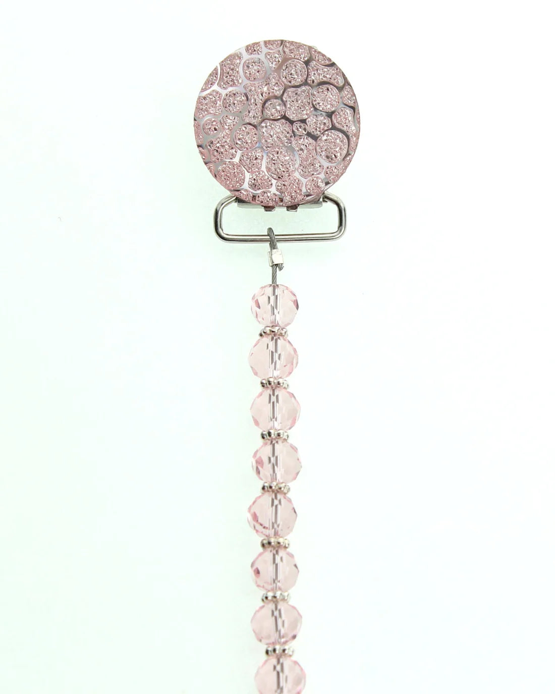 Crushed Crystal Design with European Crystals Pacifier Clip (CCRC, CCRB, CCRP)