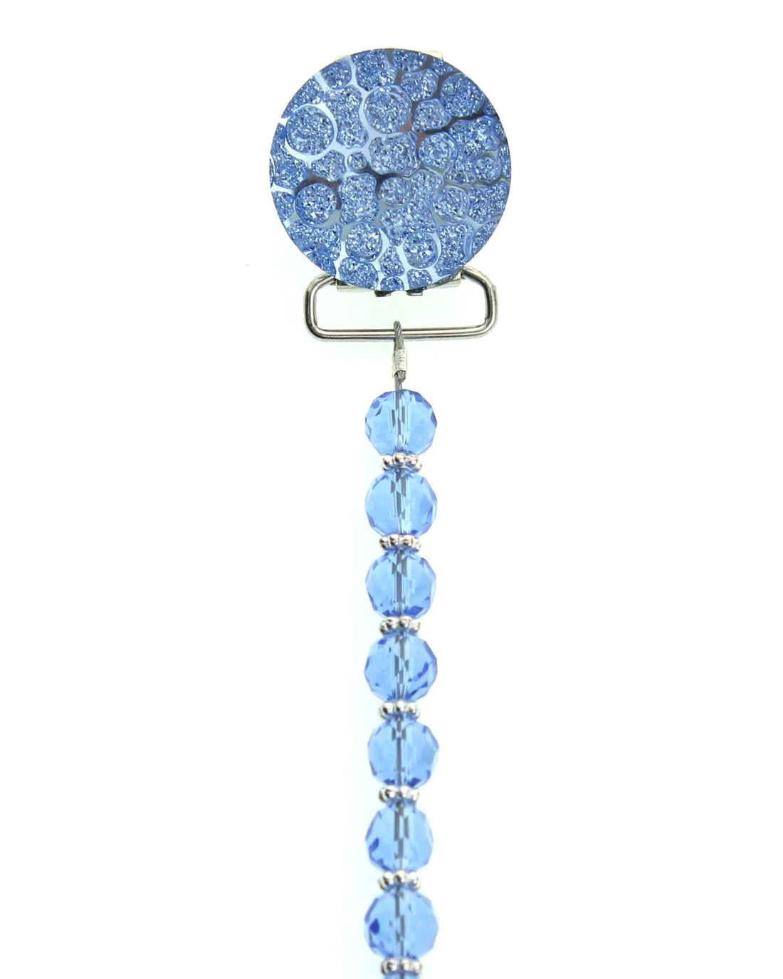 Crushed Crystal Design with European Crystals Pacifier Clip (CCRC, CCRB, CCRP)