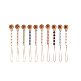 Wooden pacifier clip with Silicone beads (SW)