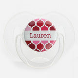 Personalized Name Girls Bright Moroccan Tile Pacifier
