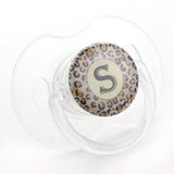 Personalized Initial Leopard Print Pacifier