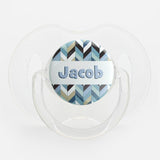 Personalized Name Herringbone Design Pacifier