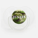 Personalized Name Green Camo Pacifier