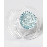 Quilted Crystal Bling Pacifier, Blue Shades