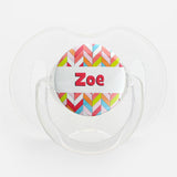 Personalized Name Herringbone Design Pacifier