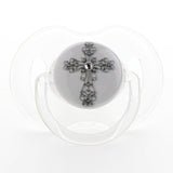 Cross With Swarovski Crystal Center Pacifier