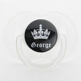 Personalized Name Black Crown Pacifier