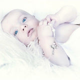 Rosary Prayer Beads, light blue pearls and cathedral crystals and Cross Necklace (RN3)