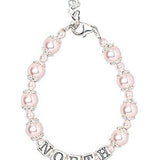 Personalized Name Luxury Sterling Silver with European Crystal Baby Girl Keepsake Bracelet (BNBC)