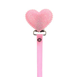 Glitter felt heart pacifier clip