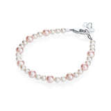 Dainty Bracelet perfect for Newborn, White and Pink Pearls (BWP)