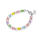 Pink Pearl & Multi Color Crystal Baby Bracelet  (BMCB)