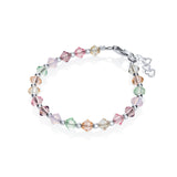Baby bracelet with multi color European crystals (B1708)