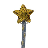 Gold Sequin Star Pacifier Clip with Denim Strap | Luxury Baby Shower Gift (RSS19-GD)
