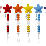 Bright Star Silicone Pacifier Clip | Binky Clip  | Newborn Baby Boy Girl Chew Gift