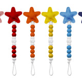 Bright Star Silicone Pacifier Clip | Binky Clip  | Newborn Baby Boy Girl Chew Gift