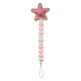 Bright Star Silicone Pacifier Clip | Binky Clip  | Newborn Baby Boy Girl Chew Gift