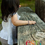 Purple Freshwater Pearls baby - toddler - children bracelet (BFPU)
