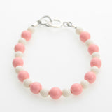 White and Pink Coral Toddler Bracelet (BCWP)