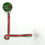 Santa's Lil Elf Christmas Pacifier Clip with Matching Ribbon (RHSE)