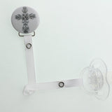 Cross Pacifier Clip  with European Crystal Center. (RCRC)