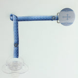 Blue/Pink/Gray Cross Pacifier Clip (RCR)
