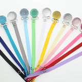 Crystal Clips Ribbon Pacifier Clip (RQS) united colors of crystal dream !(msrp 19.99)