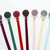 Crystal Clips velvet  Pacifier Clip (RQV) united colors of crystal dream!