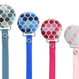 Multi-Color Moroccan Tile Pacifier Clip with Matching Ribbon (MSRP 19.00)