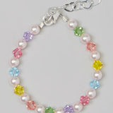 Pink Pearl & Multi Color Crystal Baby Bracelet  (BMCB)