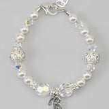 Personalized Clear Initial European Baby Bracelet